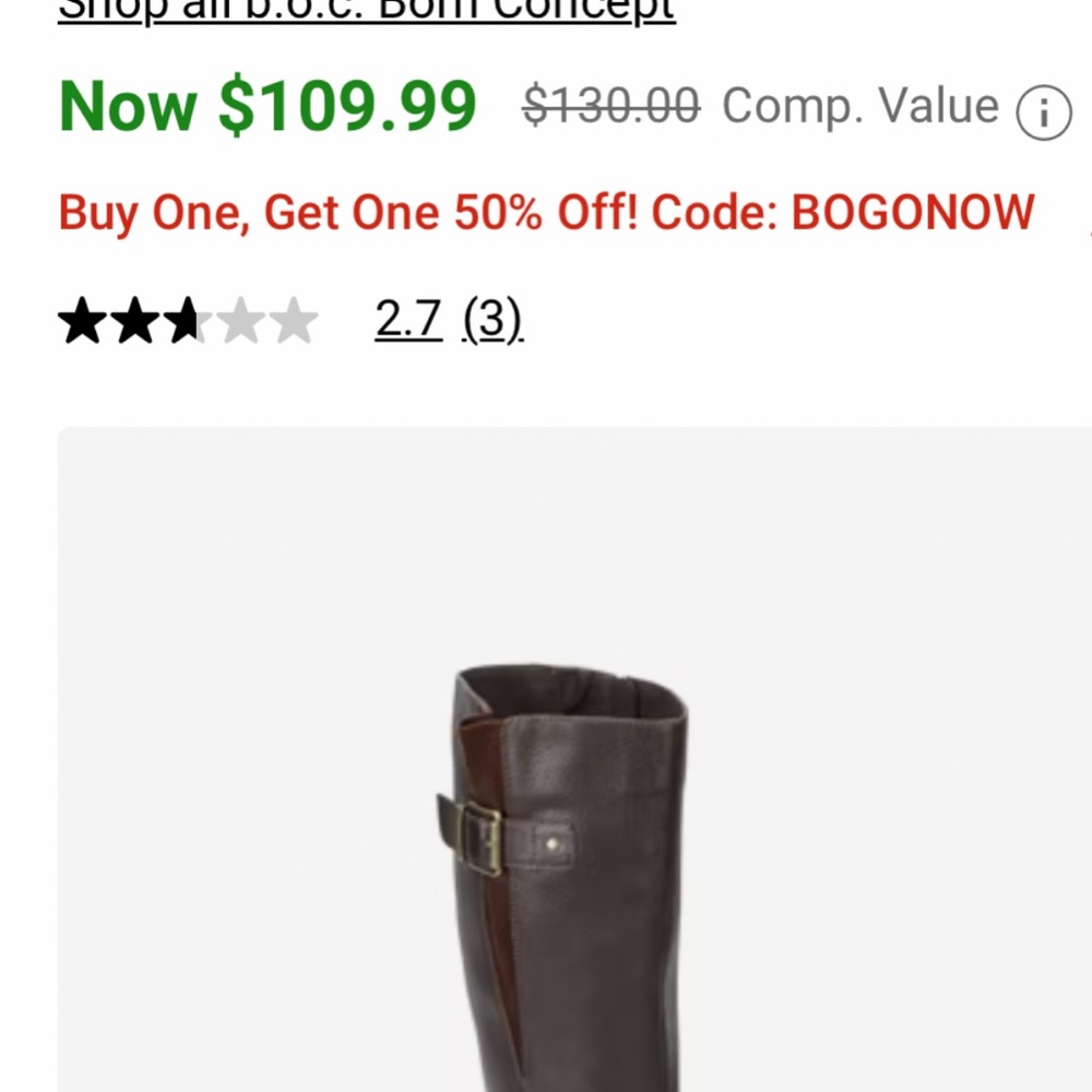 Women's B.O.C. Brown Boots - Picture 2 of 4